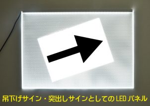 吊下げサイン・突出しサインとしてのLEDパネル