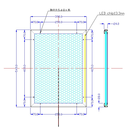 LEDライトパネル B3G-SFR28 [B3G-L1113-SFR28]